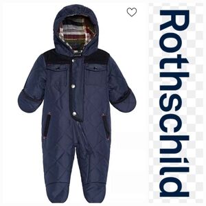 NWT Rothschild Navy Barn Quilt Pram ~6-9M